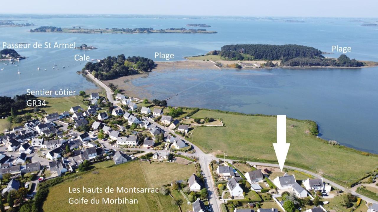 Maison Golfe Du Morbihan - Vue Mer - Plage A 600M - 6 Chambres Sene Exterior photo